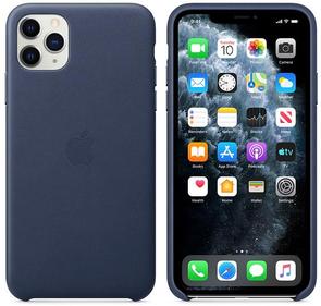 Чохол-накладка Apple для iPhone 11 Pro Max - Leather Case Midnight Blue