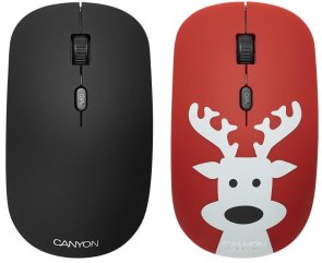 Мишка, Canyon CND-CMSW401DR Wireless, Black + змінна панель 