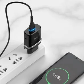 Фото: Зарядний пристрій Hoco C12Q Black with AM/MicroUSB (C12Q Black cable) № 4 | KTC