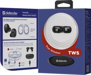 Гарнітура Defender Twins 635 TWS Black (63635)