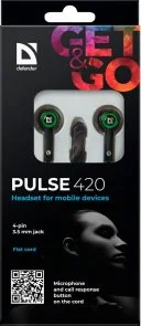 Фото: Навушники Defender Pulse 420 Black/Green (63422) № 2 | KTC