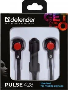 Фото: Навушники Defender Pulse 428 Black/Red (63428) № 2 | KTC