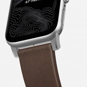 Фото: Ремінець Nomad for Apple Watch 42/44mm - Modern Strap Silver/Brown (NM1A4RSM00) № 5 | KTC