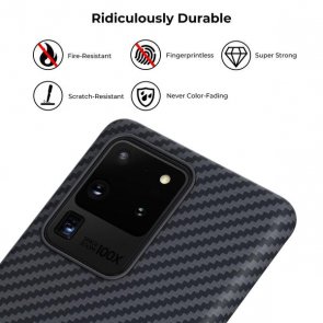 Чохол-накладка PITAKA для смартфону Samsung S20 Ultra - MagEz case, Black / Grey