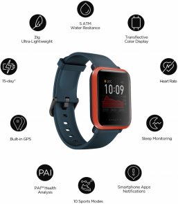 Смарт годинник Xiaomi Amazfit Bip S Red Orange