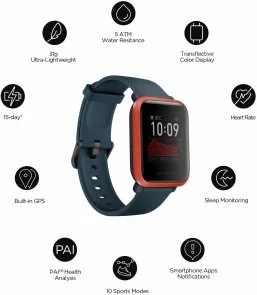 Фото: Смарт годинник Amazfit Bip S Red Orange № 2 | KTC