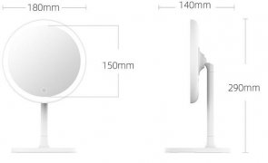 Дзеркало для макіяжу із LED підсвіткою Xiaomi DOCO Daylight Mirror White HZJ001