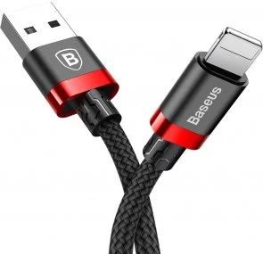 Фото: Кабель Baseus Kevlar 2.4A AM / Lightning 1m Black/Red (CALKLF-B19) № 5 | KTC
