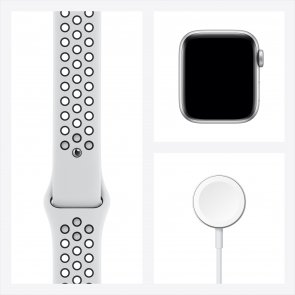 Смарт годинник Apple Watch Nike Series SE GPS 40mm Silver Aluminium Case with Pure Platinum/Black N (MYYD2)