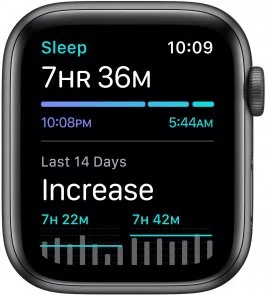 Фото: Смарт годинник Apple Watch Series SE GPS 44mm Space Gray Aluminium Case with Midnight Sport Band (MKQ63) № 6 | KTC