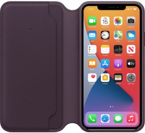 Чохол Apple for iPhone 11 Pro Max - Leather Folio Aubergine (MX092)