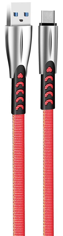 Кабель ColorWay Zinc Alloy AM / Type-C 1m Red (CW-CBUC012-RD)