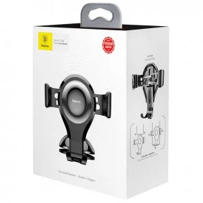 Фото: Кріплення для мобільного телефону Baseus Gravity Car Mount Osculum Type Gravity Black (SUYL-XP01) № 6 | KTC