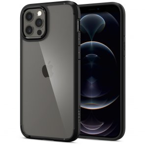 Чохол-накладка Spigen для iPhone 12/12 Pro - Crystal Hybrid Matte Black