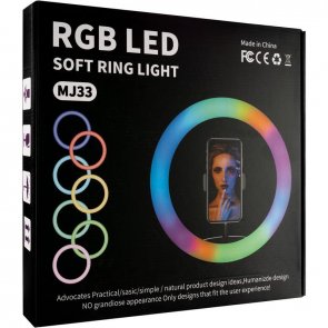 Світлодіодне селфі-кільце MJ33 RGB 33cm