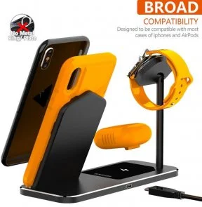Фото: Бездротова зарядна станція Aoduke Wireless charge iPhone / Apple Watch / AirPods Black (Oude-G3n1) № 5 | KTC