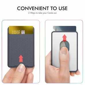 Фото: Чохол для пластикових карт AhaStyle iPhone Silicone with MagSafe Black (AHACARDBL) № 6 | KTC