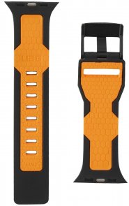 Ремінець UAG for Apple Watch 42/44mm - Civilian Silicone Black/Orange (19148D114097)