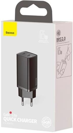 Зарядний пристрій Baseus GaN2 Lite Quick Charger 65W (CCGAN2L-E01)