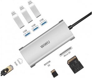 USB-хаб WIWU Alpha 631STR Grey (6973218930213)