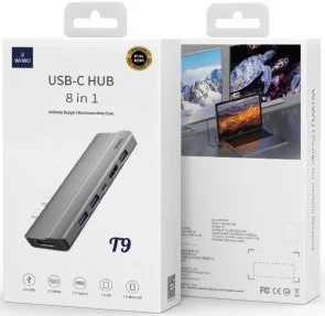 Фото: USB-хаб WIWU T9 8in1 Gray (6957815514984) № 5 | KTC