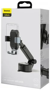 Фото: Кріплення для мобільного телефону Baseus Tank Gravity Car Mount Holder with Suction Base Black (SUYL-TK01) № 4 | KTC