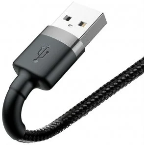 Фото: Кабель Baseus Cafule 2A AM / Lightning 3m Black/Grey (CALKLF-RG1) № 2 | KTC