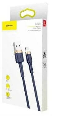 Фото: Кабель Baseus Cafule 1.5A AM / Lightning 2m Blue/Gold (CALKLF-CV3) № 4 | KTC