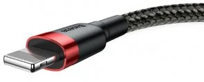 Фото: Кабель Baseus Cafule 1.5A AM / Lightning 2m Red/Black (CALKLF-C19) № 2 | KTC
