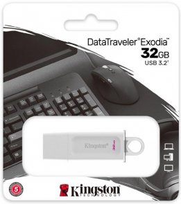 Флешка USB Kingston DataTraveler Exodia 32GB White (KC-U2G32-5R)