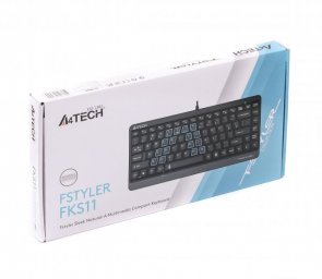 Клавіатура компактна A4tech Fstyler FKS11 Grey (FKS11 USB (Grey))