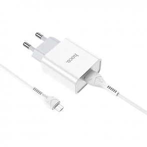 Фото: Зарядний пристрій Hoco C81A Asombroso White with AM/MicroUSB (C81A +Micro) № 2 | KTC