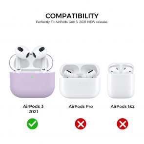 Чохол AhaStyle for Airpods 3gen - Silicone Case Lavender (PT147-LR)