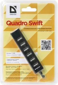 Фото: USB-хаб Defender USB 2.0 7 Port Quadro Swift (83203) № 4 | KTC