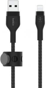 Кабель Belkin Braided Silicone AM / Lightning 1m Black (CAA010BT1MBK)