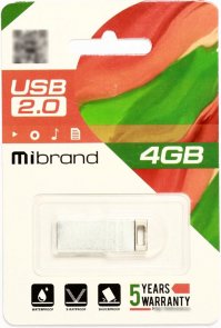 Флешка USB Mibrand Chameleon 4GB Silver (MI2.0/CH4U6S)