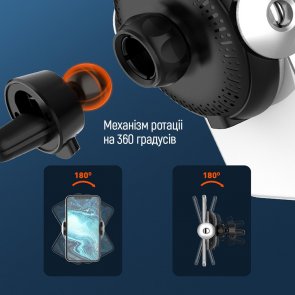 Кріплення для мобільного телефону ColorWay AutoSense Wireless Charger 2 15W Black (CW-CHAW036Q-BK)