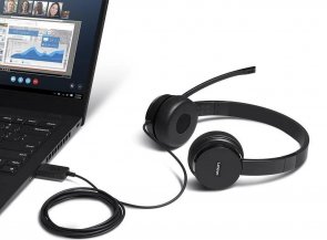 Гарнітура Lenovo 100 Stereo USB Black (4XD0X88524)