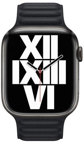 Ремінець Apple for Apple Watch 45mm - Leather Link Midnight - M/L (ML823)