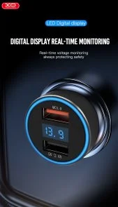 Фото: Автомобільний зарядний пристрій XO CC26 LCD Black № 2 | KTC
