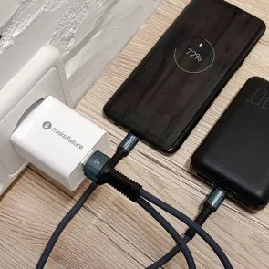Фото: Зарядний пристрій MakeFuture 2.4A 2USB Auto-ID White (MCW-21WH) № 3 | KTC