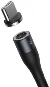 Кабель Baseus Zinc Magnetic Safe Fast Charging 3A AM / Type-C 1m Gray/Black (CATXC-MG1)