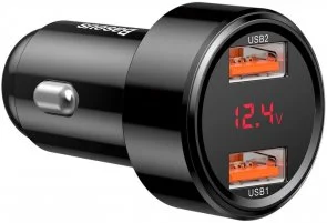 Фото: Автомобільний зарядний пристрій Baseus Magic Series Dual QC 45W 2xUSB Black (CCMLC20A-01) № 4 | KTC