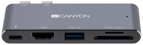 USB-хаб Canyon 5in1 DS-5 Dark Gray (CNS-TDS05DG)