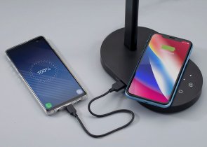 Настільна лампа Momax Q.LED Wireless Charging Black (QL1AEUE)