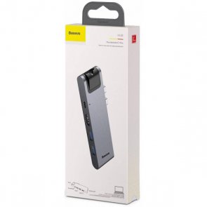 USB-хаб Baseus Thunderbolt C Pro 7in1 Smart Gray (CAHUB-L0G)