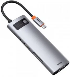 Фото: USB-хаб Baseus Metal Gleam Series 8in1 Gray (CAHUB-CV0G) № 2 | KTC