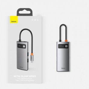 USB-хаб 17PiN Metal Gleam Series 4in1 Space Gray (CAHUB-CY0G)