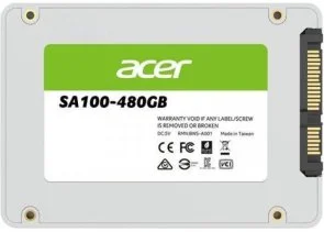 Фото: SSD-накопичувач Acer SA100 SATA III 480GB (BL.9BWWA.103) № 2 | KTC