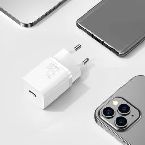 Фото: Зарядний пристрій Baseus Super Silicone PD 30W White (CCSUP-J02) № 6 | KTC